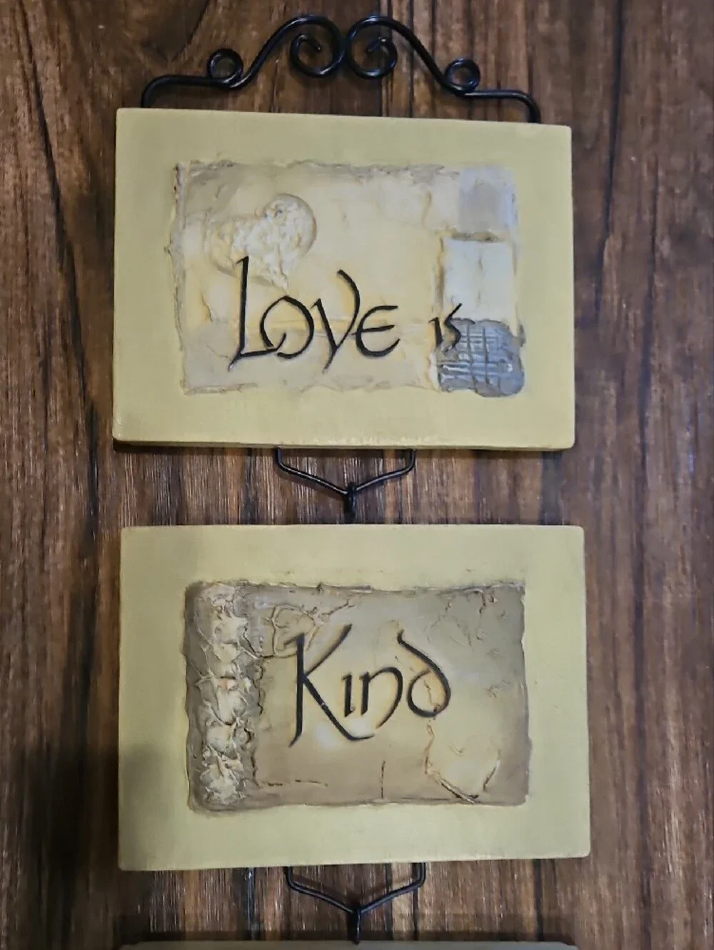 'Love Kind Patient Trusting' Wall Plaque Set